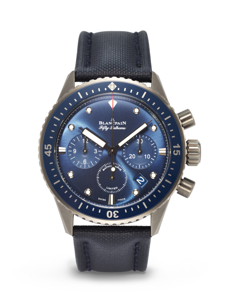 BLANCPAIN, LIMITED EDITION CERAMIC FLYBACK CHRONOGRAPH 'FIFTY FATHOMS BATHYSCAPHE OCEAN COMMITMENT', REF. 5200 0240 O52A