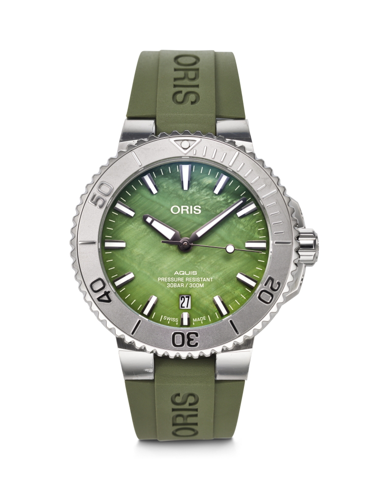 ORIS, LIMITED EDITION STAINLESS STEEL 'AQUIS NEW YORK HARBOR', REF. 0173377664187-SET