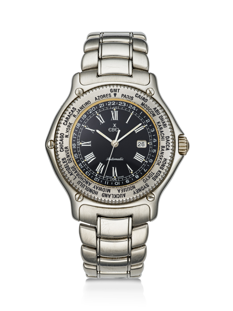 EBEL, STAINLESS STEEL WORLD TIME 'VOYAGER'