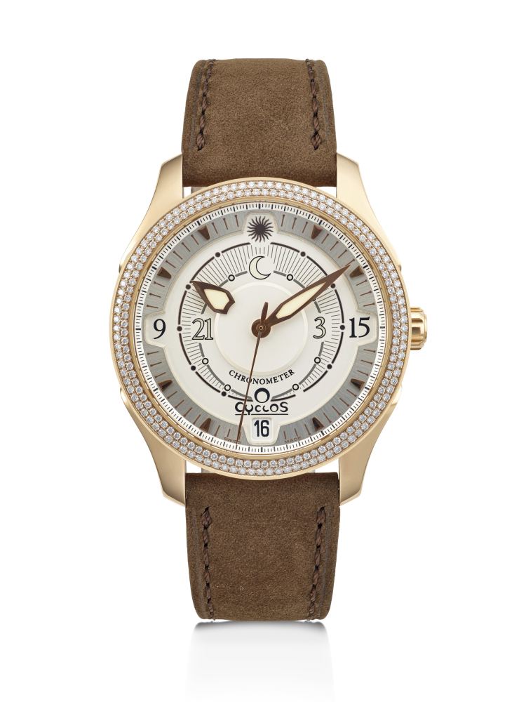 CYCLOS, PINK GOLD AND DIAMOND-SET 'DAY & NIGHT'