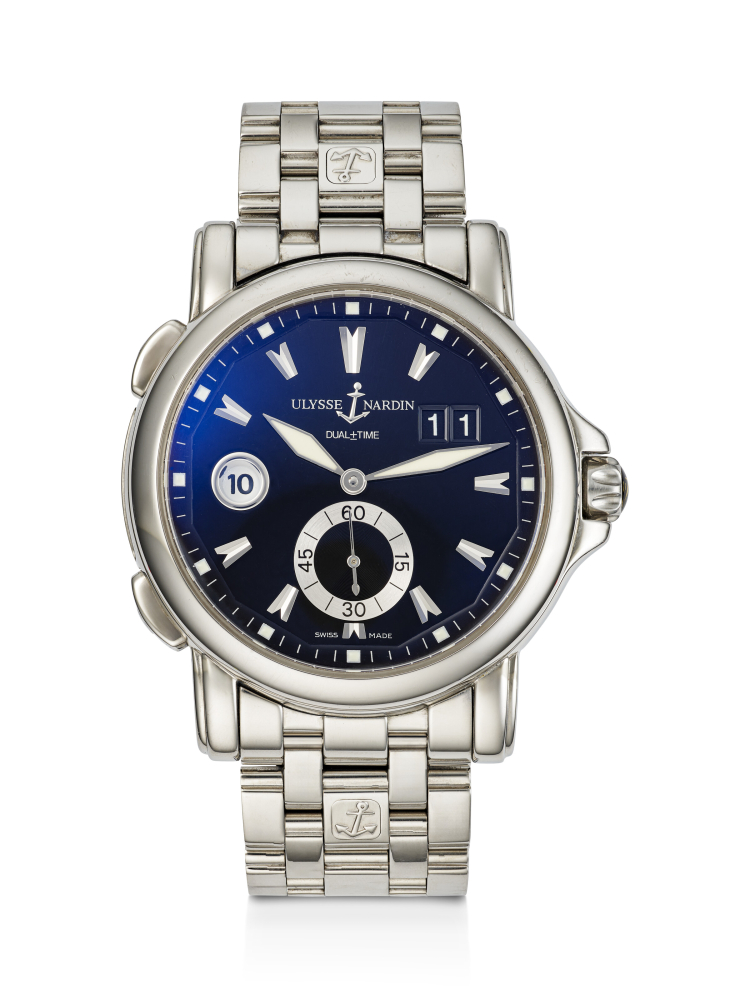 ULYSSE NARDIN, STAINLESS STEEL DUAL TIME, REF. 243-55