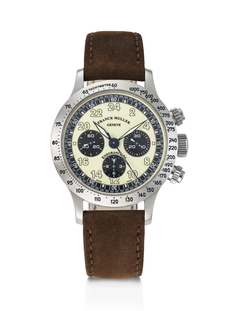 FRANCK MULLER, LIMITED EDITION STAINLESS STEEL CHRONOGRAPH 'ENDURANCE 24', WITH 24-HOUR INDICATION