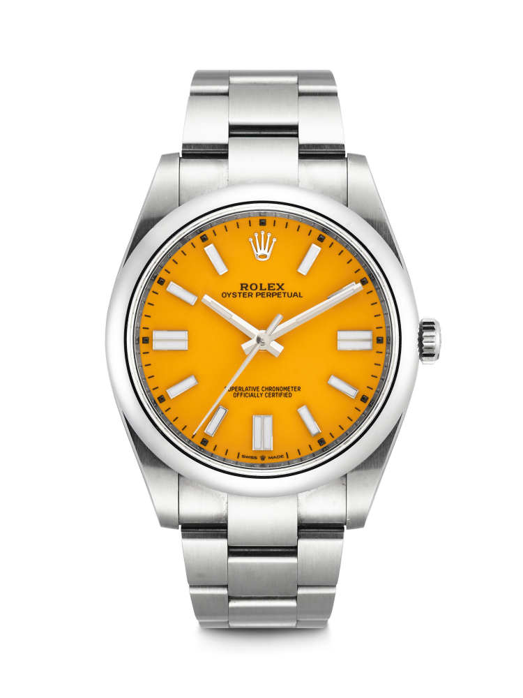 ROLEX. A STAINLESS STEEL AUTOMATIC WRISTWATCH WITH SWEEP CENTRE SECONDS AND BRACELET