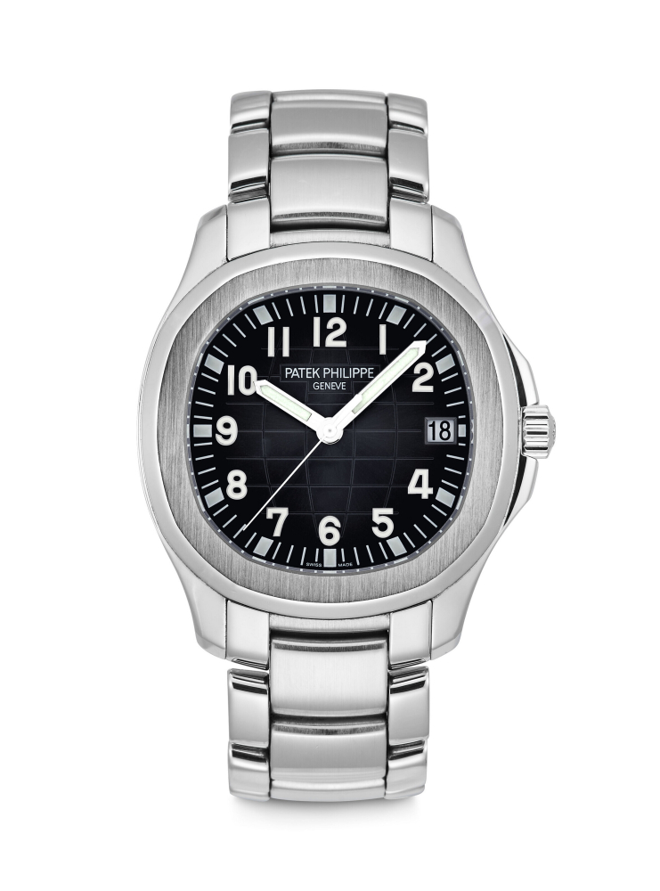 PATEK PHILIPPE. A STAINLESS STEEL AUTOMATIC WRISTWATCH WITH SWEEP CENTRE SECONDS, DATE AND BRACELET