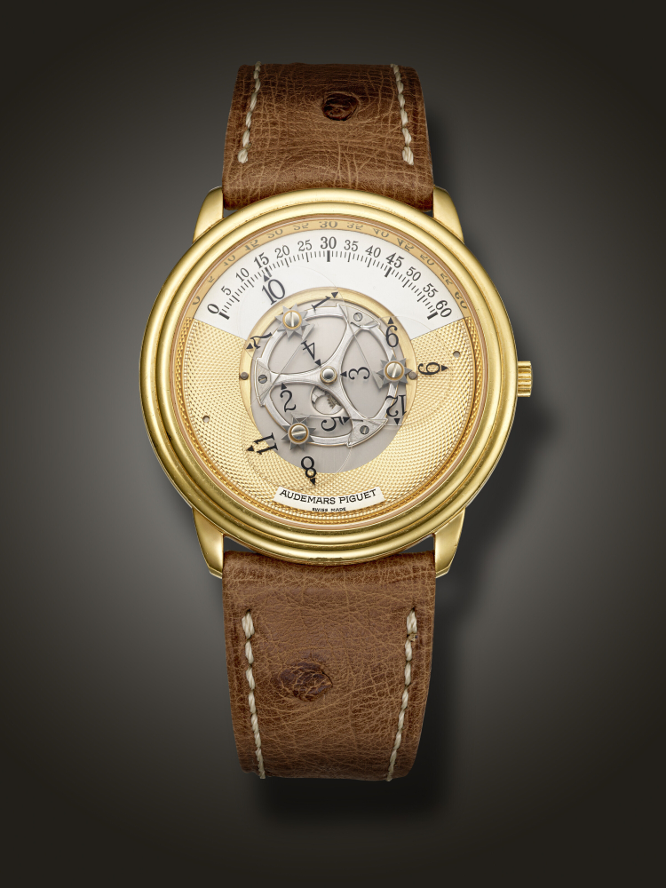 AUDEMARS PIGUET, YELLOW GOLD WANDERING HOUR ‘STAR WHEEL’, REF. 25720BA