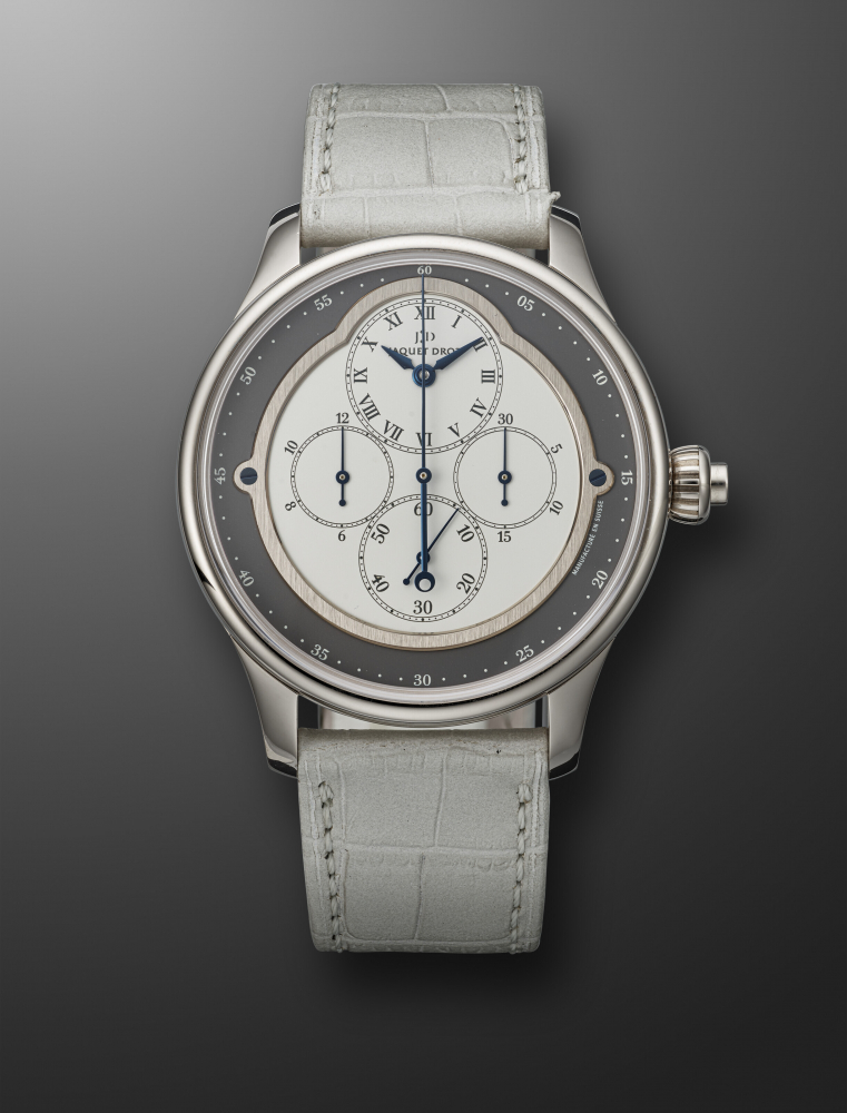JAQUET DROZ, WHITE GOLD MONOPUSHER CHRONOGRAPH, REF. J007634" -