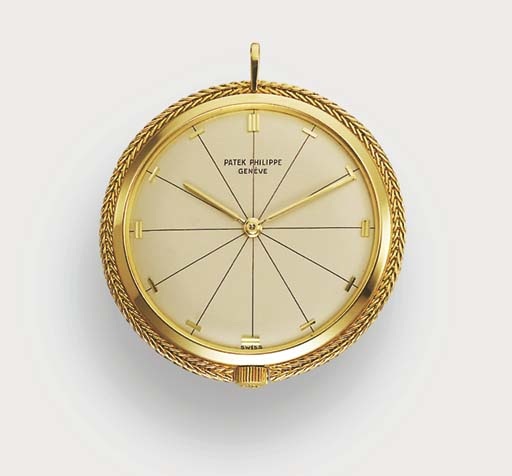 PATEK PHILIPPE, A RARE 18CT GOLD ANTI-MAGNETIC PENDANT WATCH.