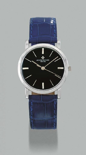 Vacheron & Constantin. An 18K white gold wristwatch with sweep centre seconds and black dial