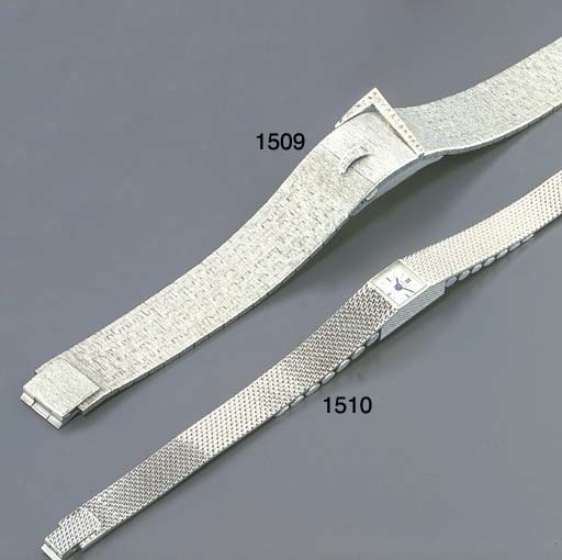 PIAGET. A LADY'S 18K WHITE GOLD AND DIAMOND-SET WRISTWATCH WITH BRACELET AND CONCEALED DIAL