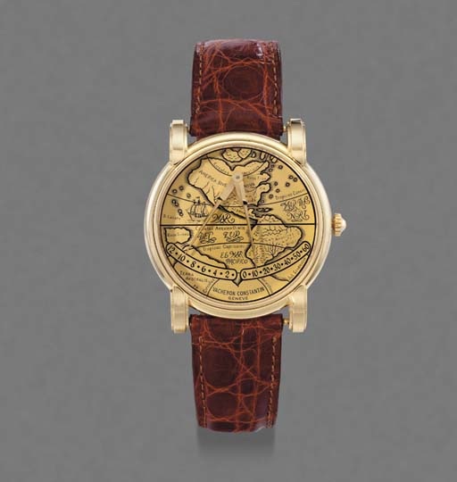 Vacheron Constantin. A fine 18K gold self-winding double retrograde Mercator wristwatch