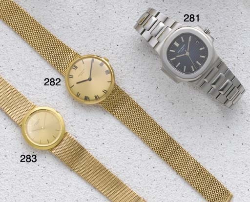 Patek Philippe: An 18ct Gold Wristwatch on a Gold Bracelet