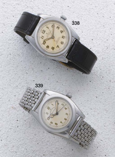 Rolex. A stainless steel wristwatch