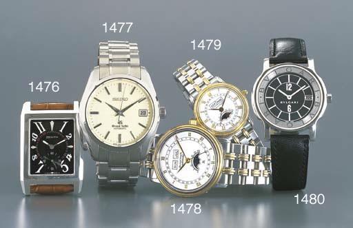 BULGARI. A STAINLESS STEEL WRISTWATCH WITH DATE