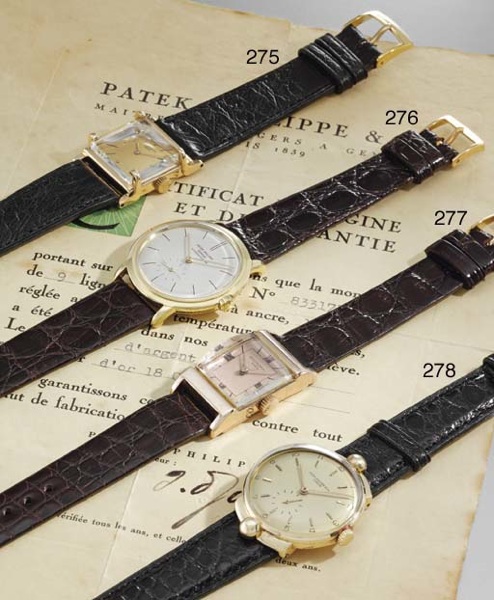 Patek Philippe. A rare 18K gold self-winding waterproof wristwatch