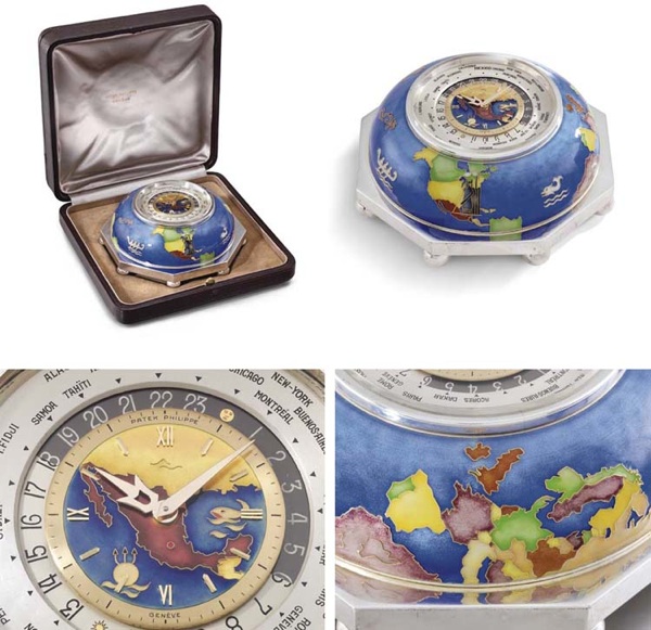 Patek Philippe. An extremely fine, important and probably unique silver and cloisonn