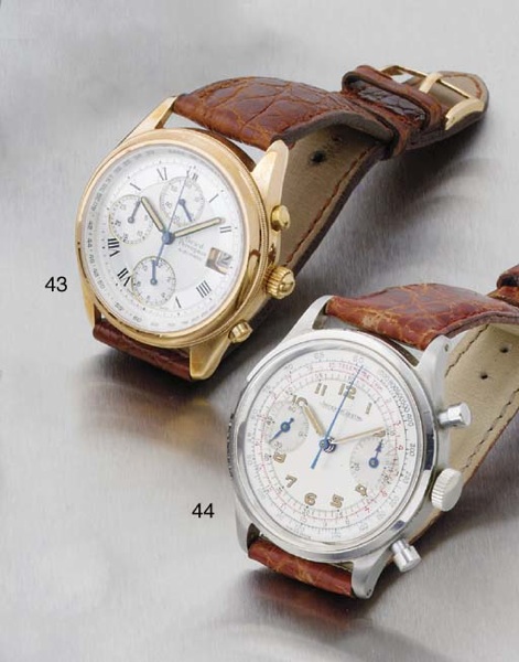 Jaeger-LeCoultre. A stainless steel water resistant chronograph wristwatch