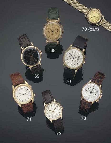 Jaeger-LeCoultre. An 18ct Gold Limited Edition Automatic Centre Seconds Alarm Wristwatch with Calendar