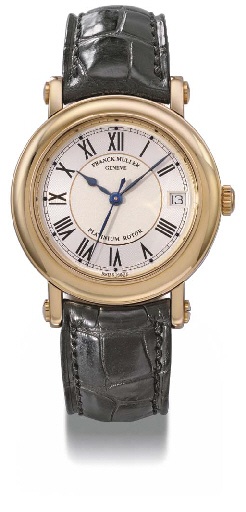 Franck Muller. An 18K gold self-winding wristwatch with sweep centre seconds and date