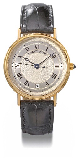 Breguet. A fine and rare 18K gold limited edition self-winding wristwatch with sweep centre seconds and date, made for the Italian market