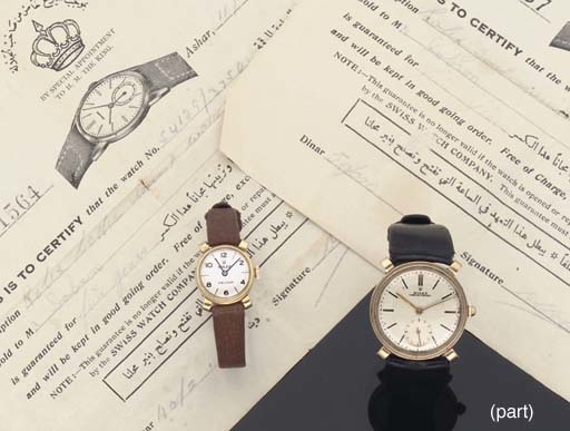 Rolex. An 18ct Gold Circular Wristwatch together with Ladies Matching Model