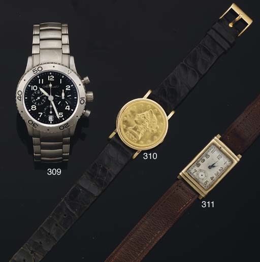 Rolex. A 9ct Gold Rectangular Wristwatch