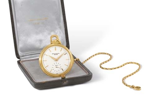 Patek Philippe. A fine 18K gold openface minute repeating keyless lever watch