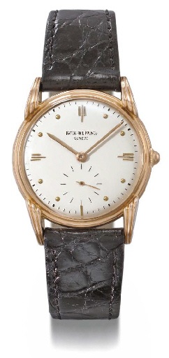 Patek Philippe. A fine and unusual 18K pink gold wristwatch