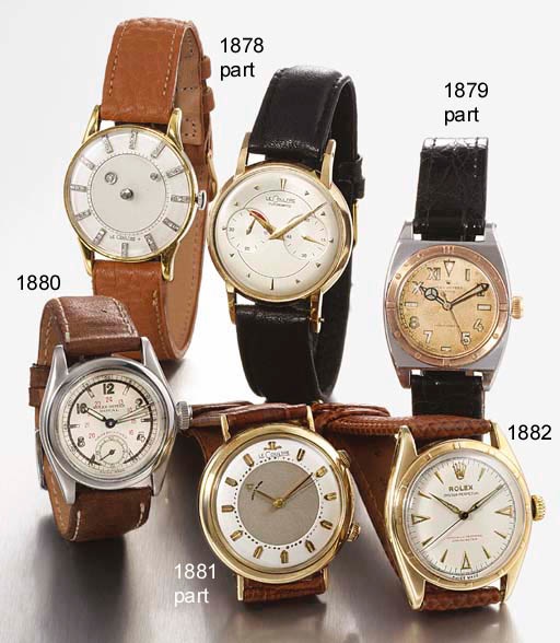 ROLEX. TWO STAINLESS STEEL AND GOLD WRISTWATCHES WITH SWEEP CENTRE SECONDS