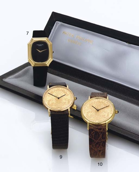 PATEK PHILIPPE. AN 18K GOLD OCTAGONAL WRISTWATCH