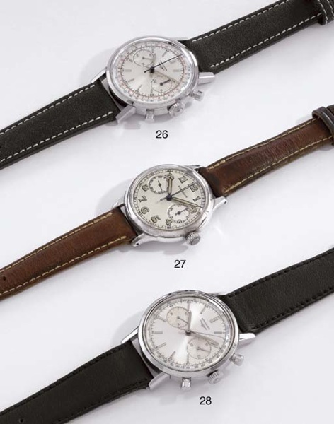 Longines. A fine stainless steel water-resistant chronograph wristwatch