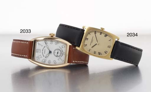 FRANCK MULLER. AN 18K PINK GOLD TONNEAU-SHAPED WRISTWATCH