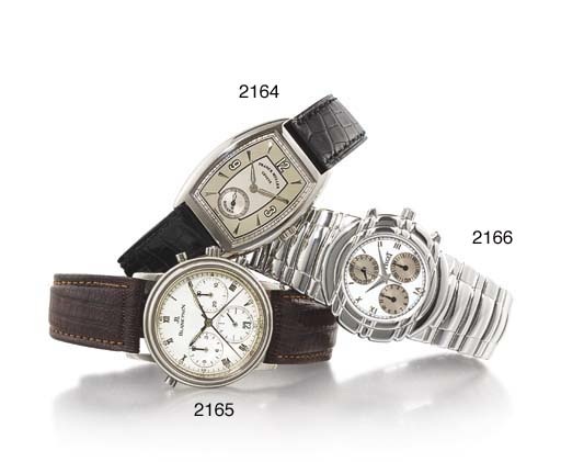 FRANCK MULLER. AN 18K WHITE GOLD TONNEAU-SHAPED WRISTWATCH