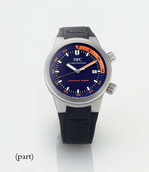 IWC. A LIMITED EDITION STAINLESS STEEL AUTOMATIC DIVER'S WRISTWATCH WITH DATE