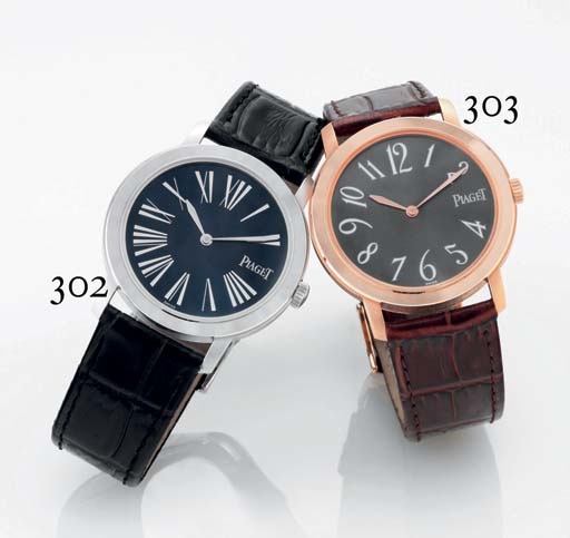 PIAGET. AN 18K WHITE GOLD WRISTWATCH