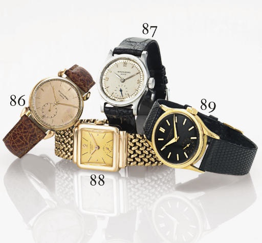 PATEK PHILIPPE. AN 18K PINK GOLD WRISTWATCH WITH UNUSUAL LUGS