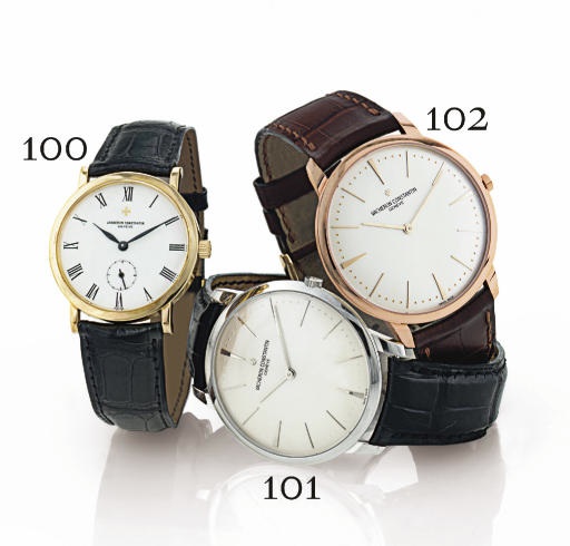 VACHERON CONTANTIN. AN 18K GOLD WRISTWATCH