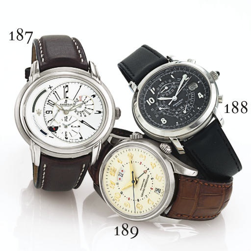 AUDEMARS PIGUET. A FINE LIMITED EDITION STAINLESS STEEL OVAL AUTOMATIC DUAL TIME WRISTWATCH WITH DATE, DAY-NIGHT INDICATION AND POWER RESERVE