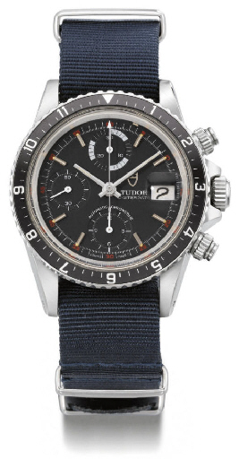 Tudor. An unusual stainless steel self-winding water-resistant chronograph wristwatch with date