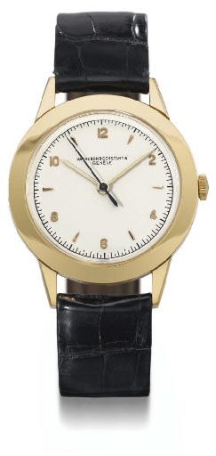 Vacheron Constantin. A fine and unusual 18K gold wristwatch with sweep centre seconds and box