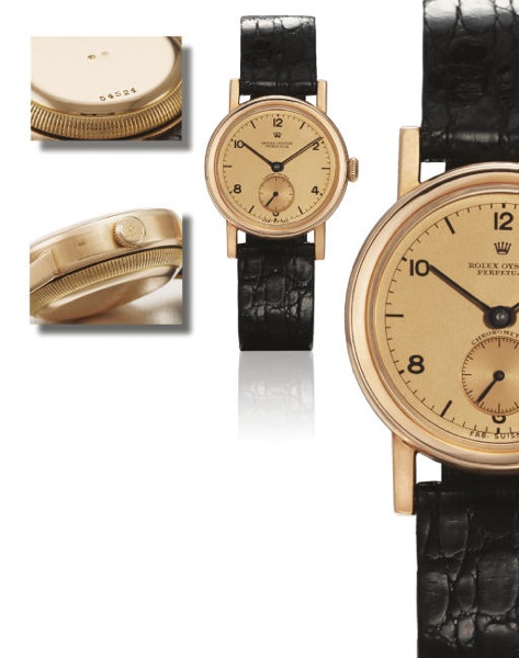 ROLEX. AN 18K PINK GOLD AUTOMATIC WRISTWATCH