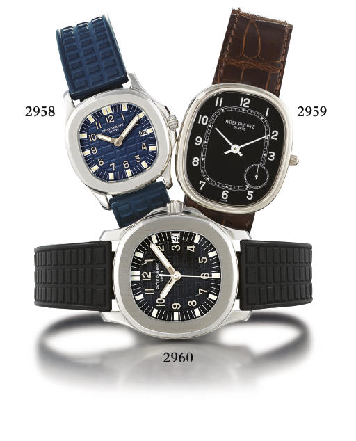 PATEK PHILIPPE. A FINE 18K WHITE GOLD ELLIPTICAL AUTOMATIC WRISTWATCH