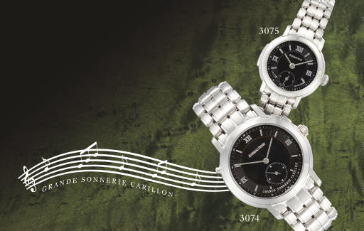 AUDEMARS PIGUET. A VERY RARE AND IMPORTANT 18K WHITE GOLD MINUTE REPEATING GRANDE AND PETIT SONNERIE CARILLON STRIKING WRISTWATCH WITH BRACELET