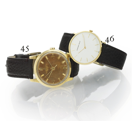 VACHERON CONSTANTIN. AN 18K GOLD AUTOMATIC WRISTWATCH WITH CENTER SECONDS