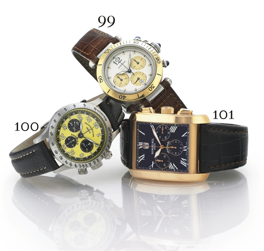 FRANCK MULLER. A LIMITED EDITION STAINLESS STEEL CHRONOGRAPH WRISTWATCH