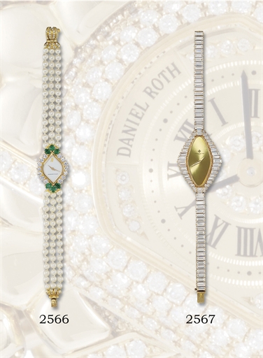AUDEMARS PIGUET.LADY'S 18K GOLD, DIAMOND AND EMERALD-SET MANUAL-WINDING LOZENGE-SHAPED BRACELET WATCH