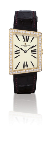 VACHERON CONSTANTIN, 1972.LIMITED EDITION LADY'S 18K PINK GOLD AND DIAMOND-SET MANUAL-WINDING ASYMMETRIC WRISTWATCH