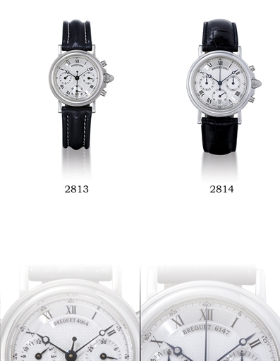 BREGUET, MARINE.LADY'S 18K WHITE GOLD SELF-WINDING CHRONOGRAPH WRISTWATCH WITH SWEEP SECONDS AND DATE DISPLAY