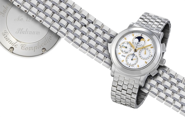 IWC, GRANDE COMPLICATION.950 PLATINUM SELF-WINDING PERPETUAL CALENDAR CHRONOGRAPH MINUTE REPEATING BRACELET WRISTWATCH WITH MOON-PHASE DISPLAY, LIMITED PRODUCTION OF 50 PIECES PER YEAR