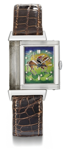 Jaeger-LeCoultre. A fine and rare stainless steel Reverso wristwatch with sweep centre seconds