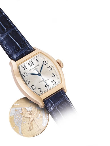 ANTOINE PREZIUSO, HOURS OF LOVE.PINK GOLD MANUAL-WINDING WRISTWATCH WITH CONCEALED EROTIC AUTOMATON, LIMITED EDITION OF 30 EXAMPLES